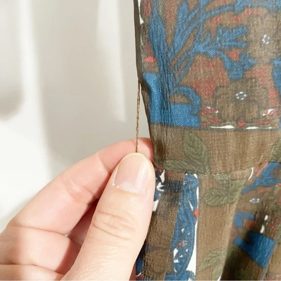 Alex Colman Vintage Brown Medium A Line 50s 60s Button Front Day Dress MIDI - Picture 9 of 10